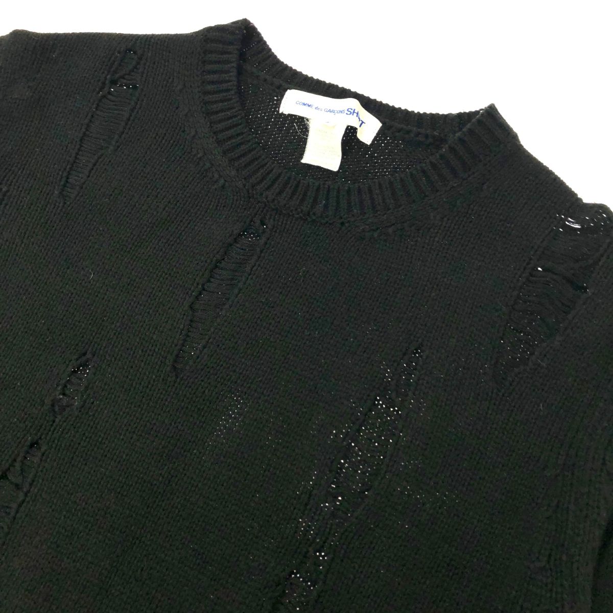 COMME des GARCONS SHIRT コムデギャルソンシャツ ダメージ加工ニット 