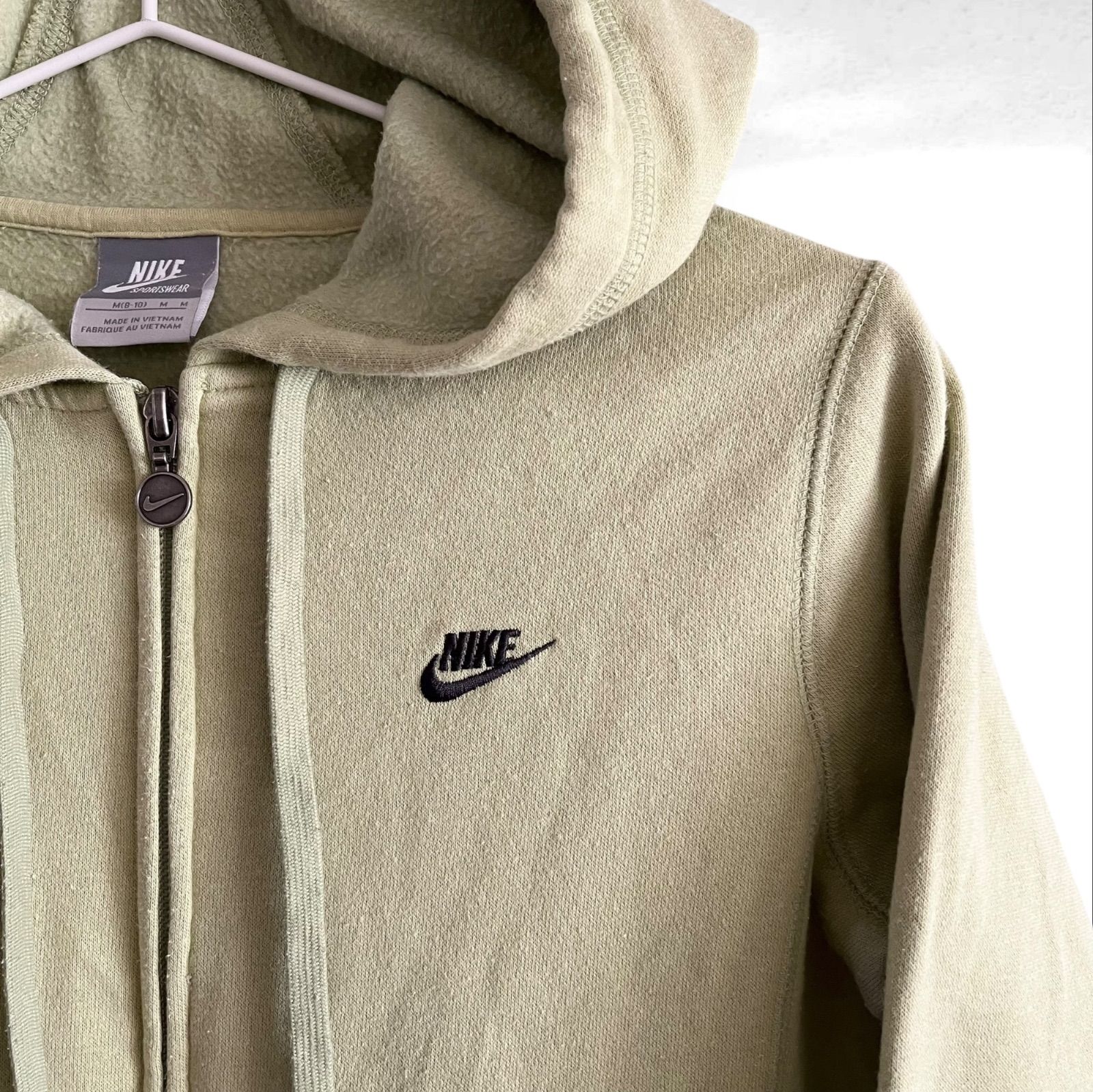 古着 NIKE ナイキ フードパーカー ジップアップパーカー 裏起毛 M