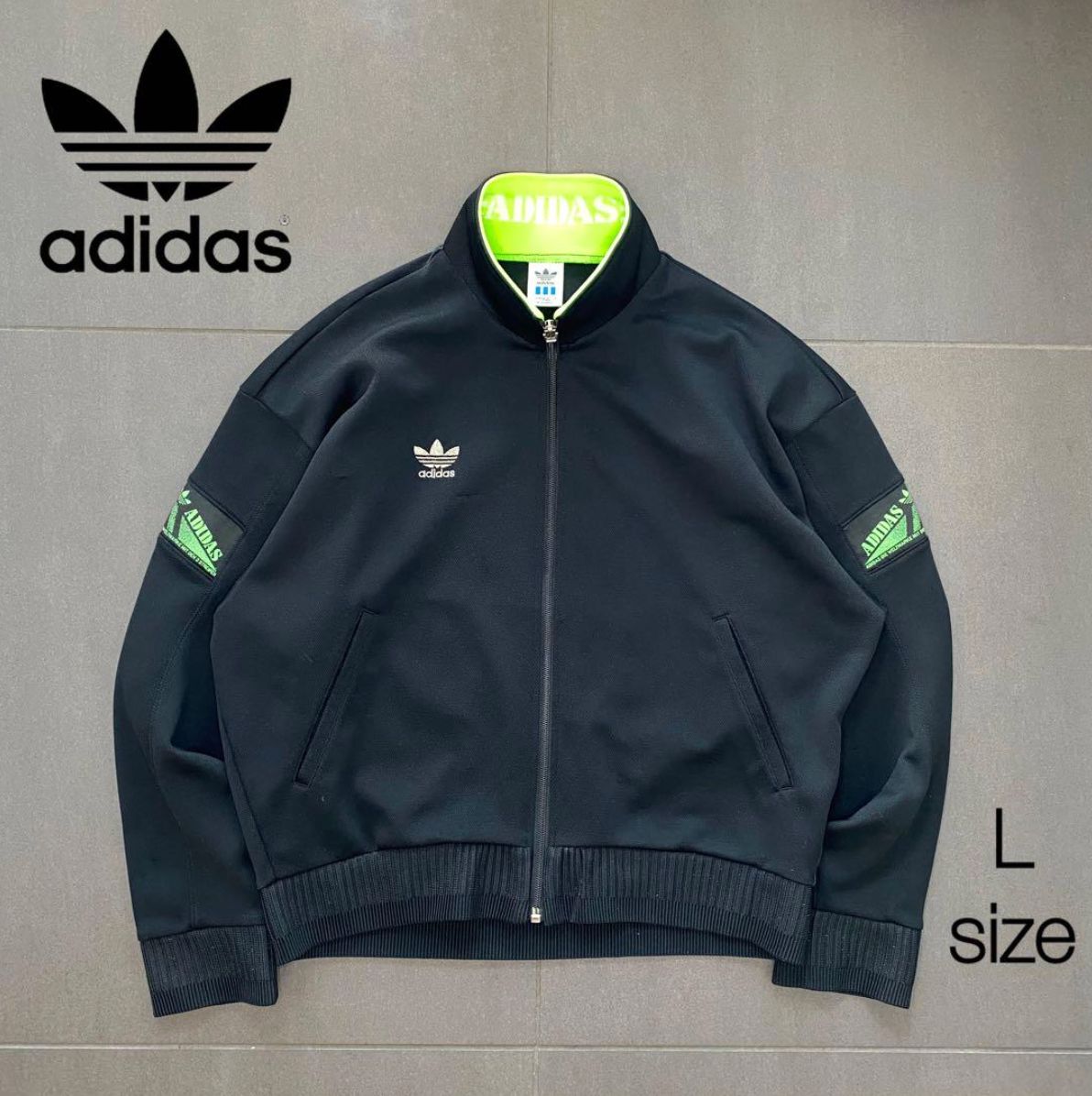 adidas トレフォイルジップアップ トラックジャケット ジャージ L