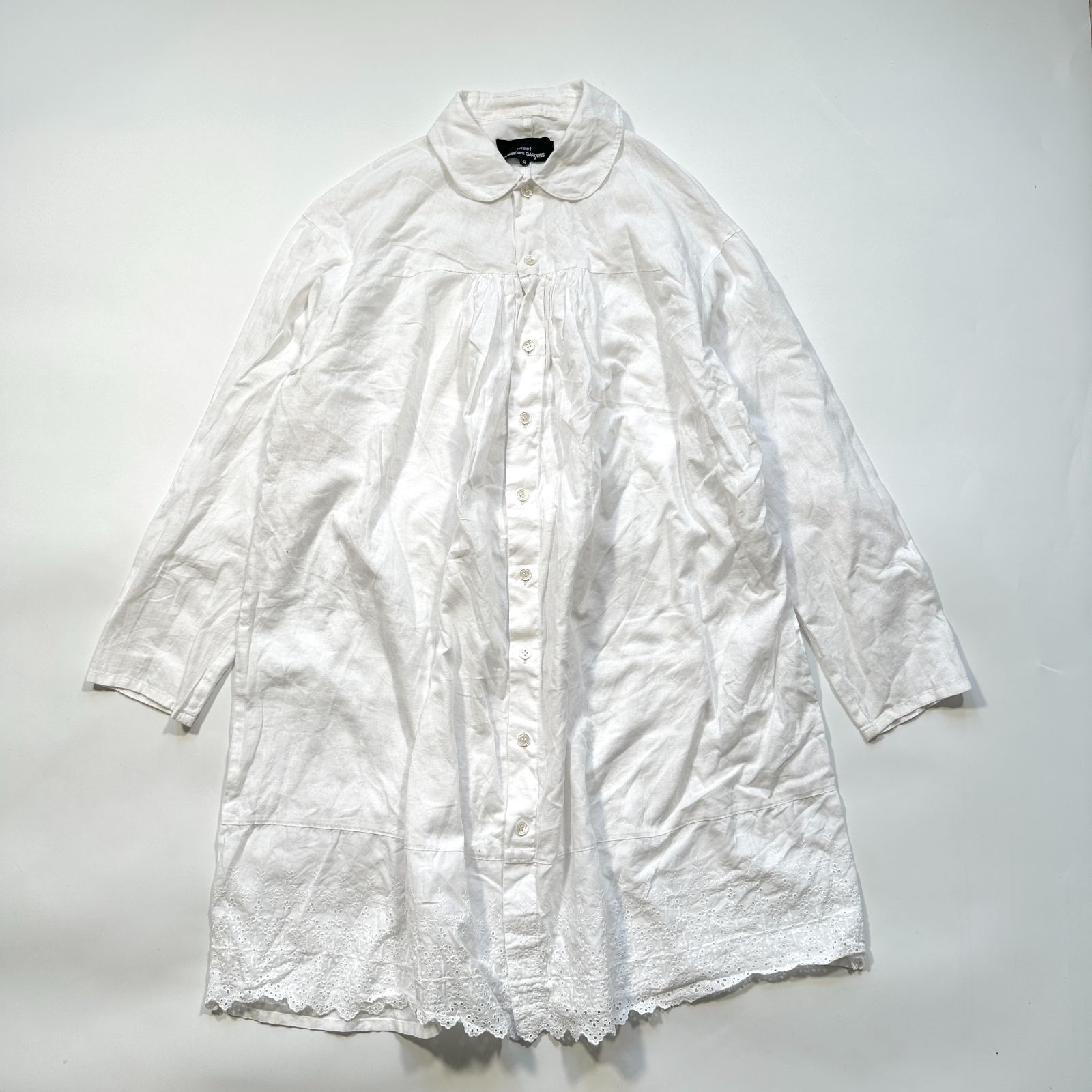 tricot COMME des GARCONS トリココムデギャルソン レース シャツ AD2010 ホワイト