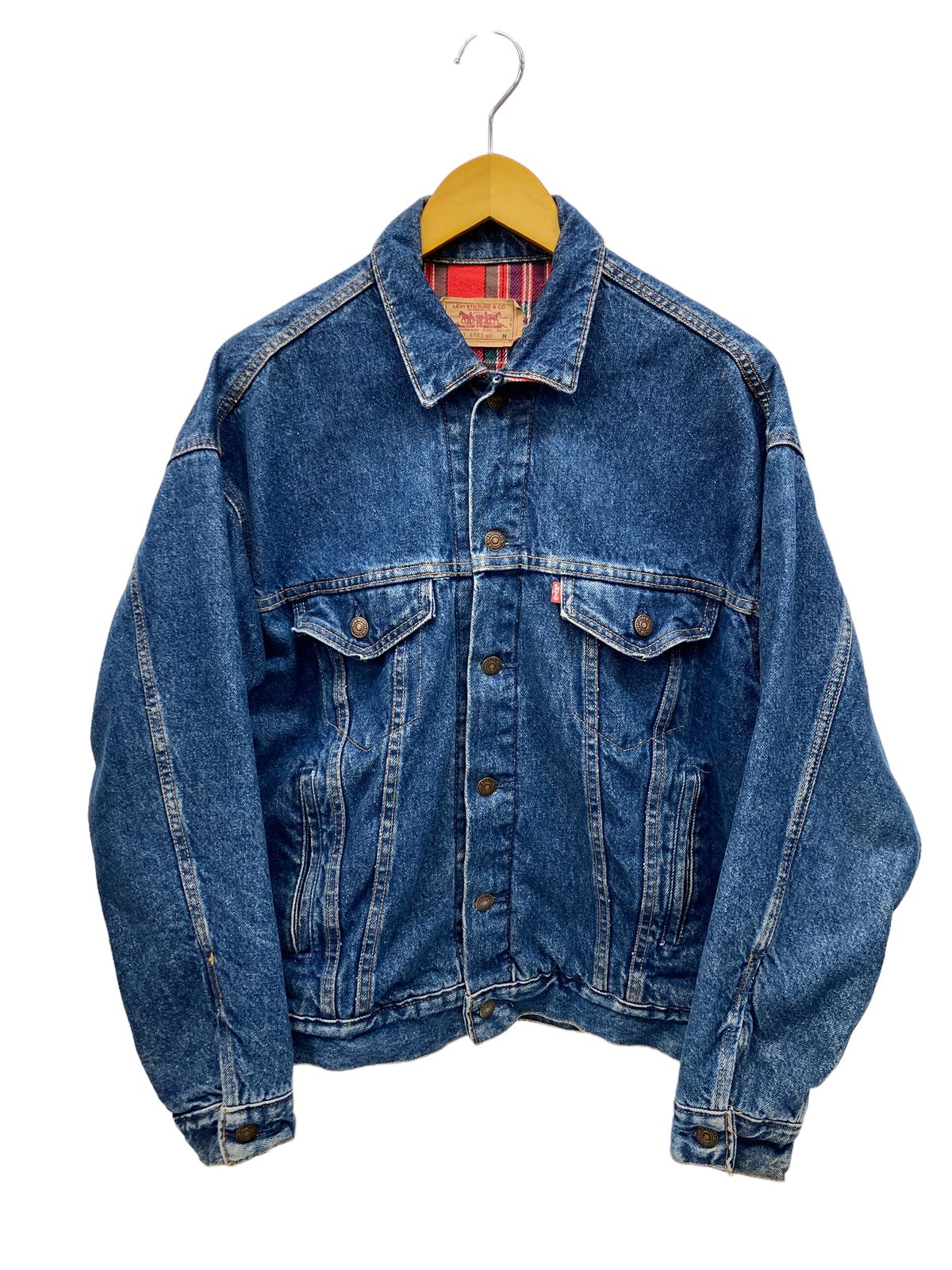 Levi's (リーバイス) 80s USA製 デニムジャケット Gジャン 裏地ネル 