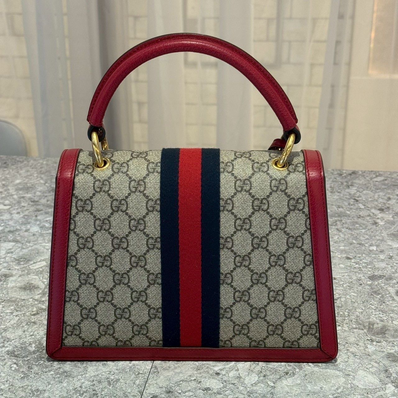 グッチ GUCCI クイーンマーガレット 2wayハンドバッグ GGスプリーム 