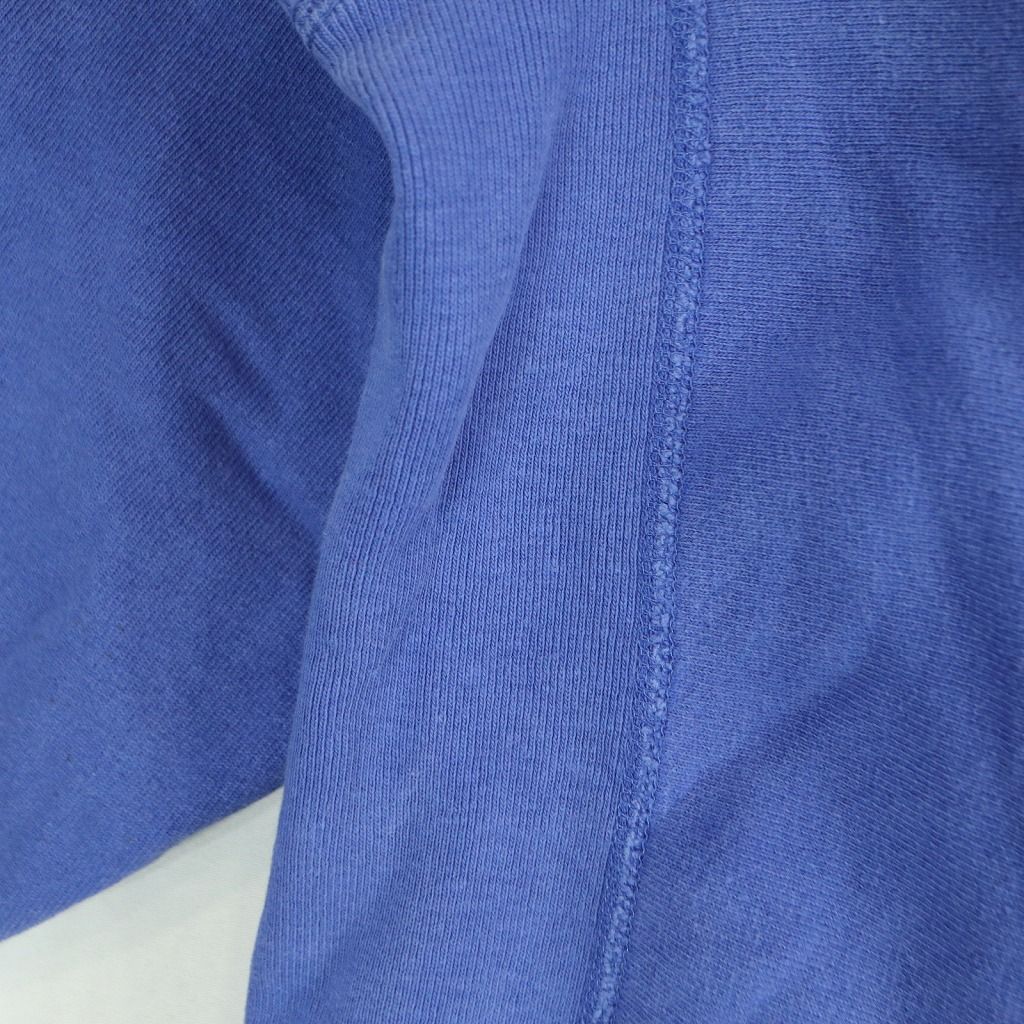 80年代 Champion チャンピオン リバースウィーブ スウェット 刺繍 アメカジ ヴィンテージ ブルー (メンズ XL) 中古 古着 O4180