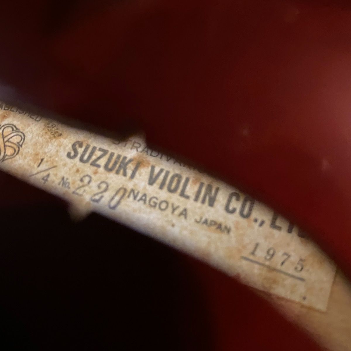Suzuki No.220 1/4 1975年 Violin スズキ 分数バイオリン - メルカリ