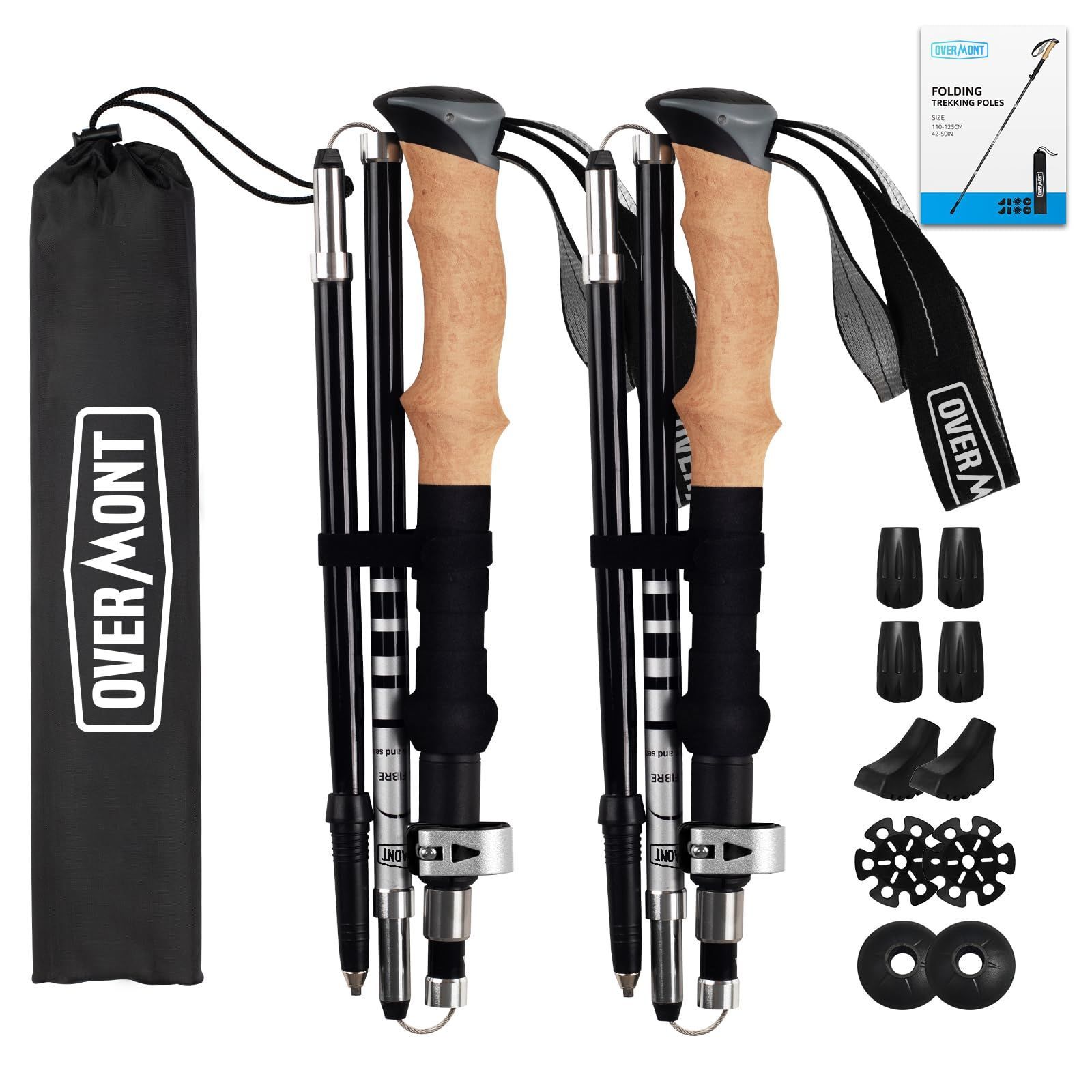 新着商品 超軽量 2本セット 105-125伸縮 レッキングステッキ カーボン 登山杖 登山用ストック トレッキングポール カーボン ステッキ Overmont ウォーキングポール 航空品質ポール