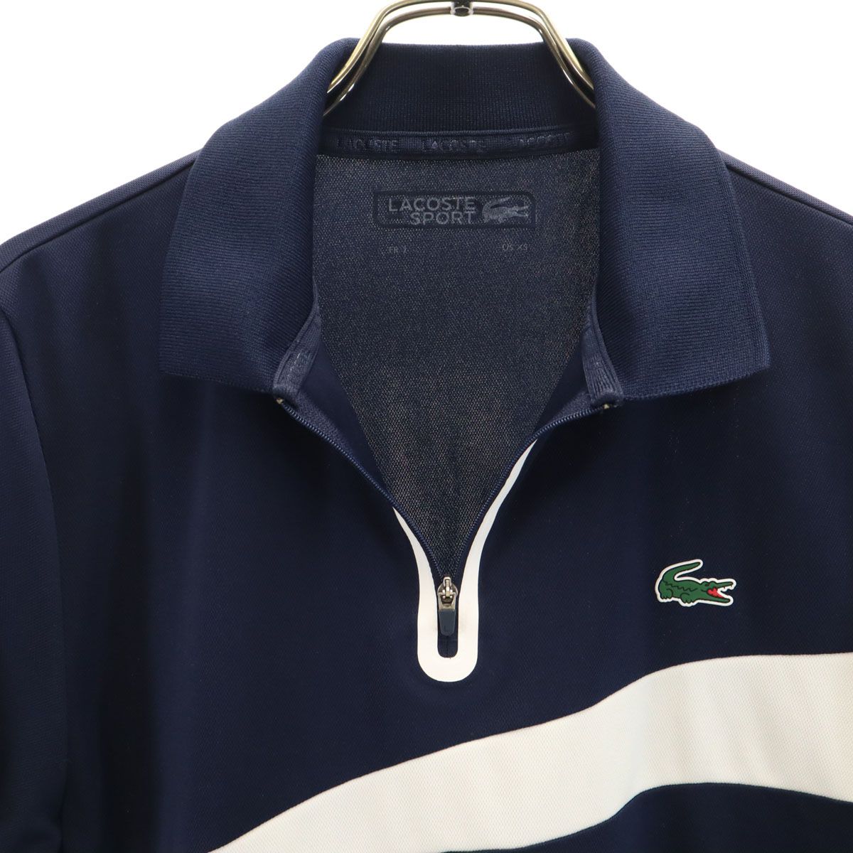 【希少】ラコステLACOSTE ポロシャツ（半袖）　ハーフジップ LACOSTE SPORT ラコステスポーツ 半袖 ハーフジップ ポロシャツ