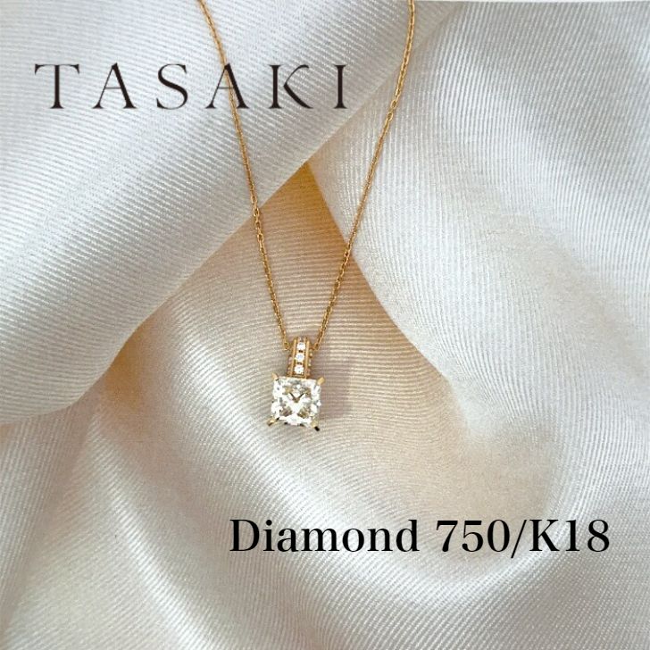 中古特価】 TASAKI タサキ ダイヤモンド ネックレス K18 YG 1.68