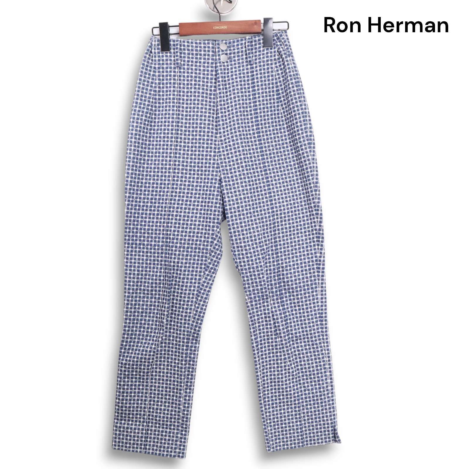Ron Herman ロンハーマン 通年 ストレッチ☆ チェック柄 ハイウエスト 
