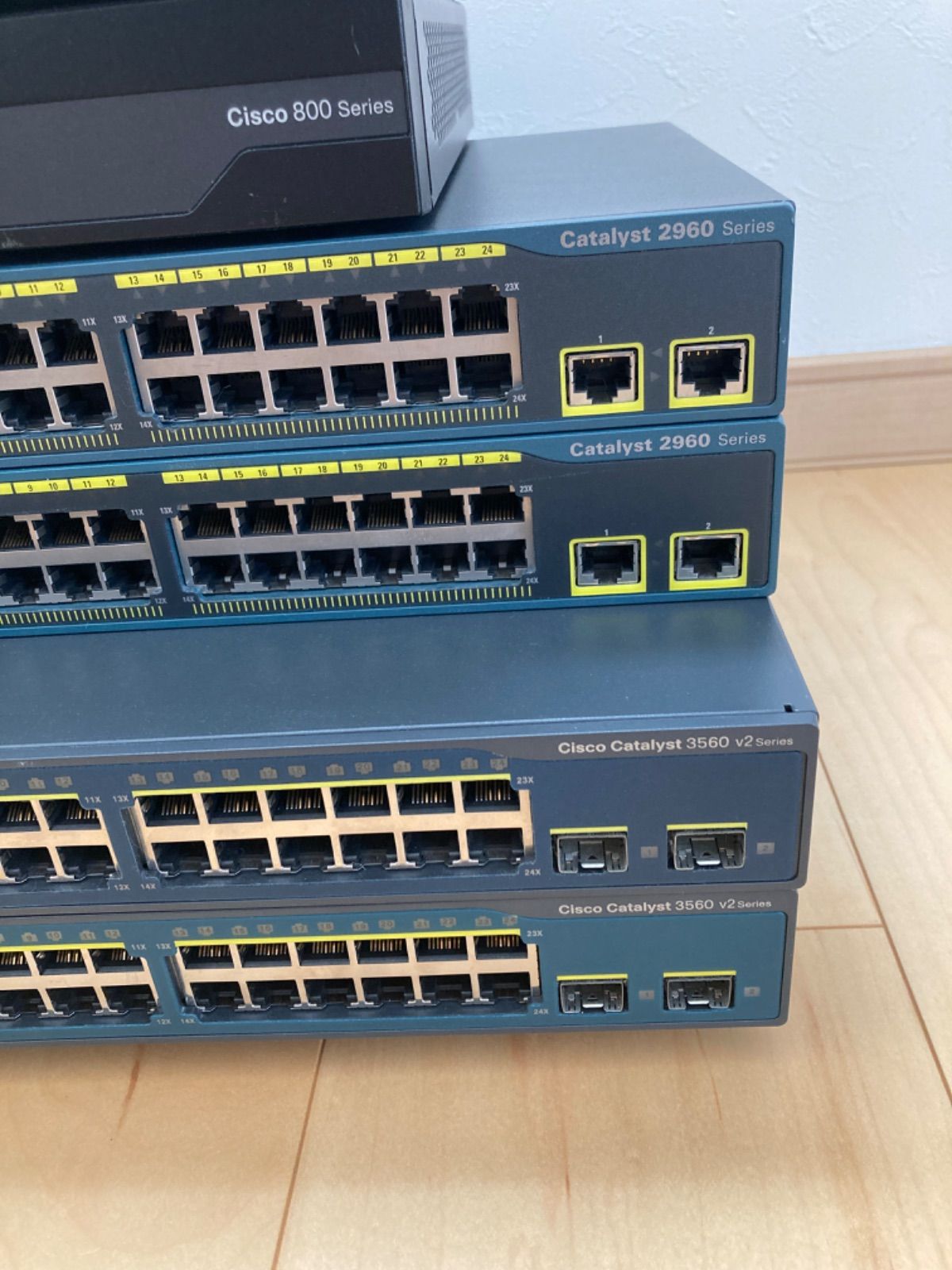 【CCNA、CCNP】6台Cisco891FJ、L3 3560 、L2 2960