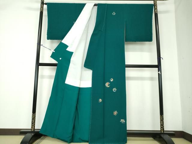 平和屋着物○訪問着 総刺繍 雪輪花文 金糸 鈴乃屋扱い 正絹 逸品 未