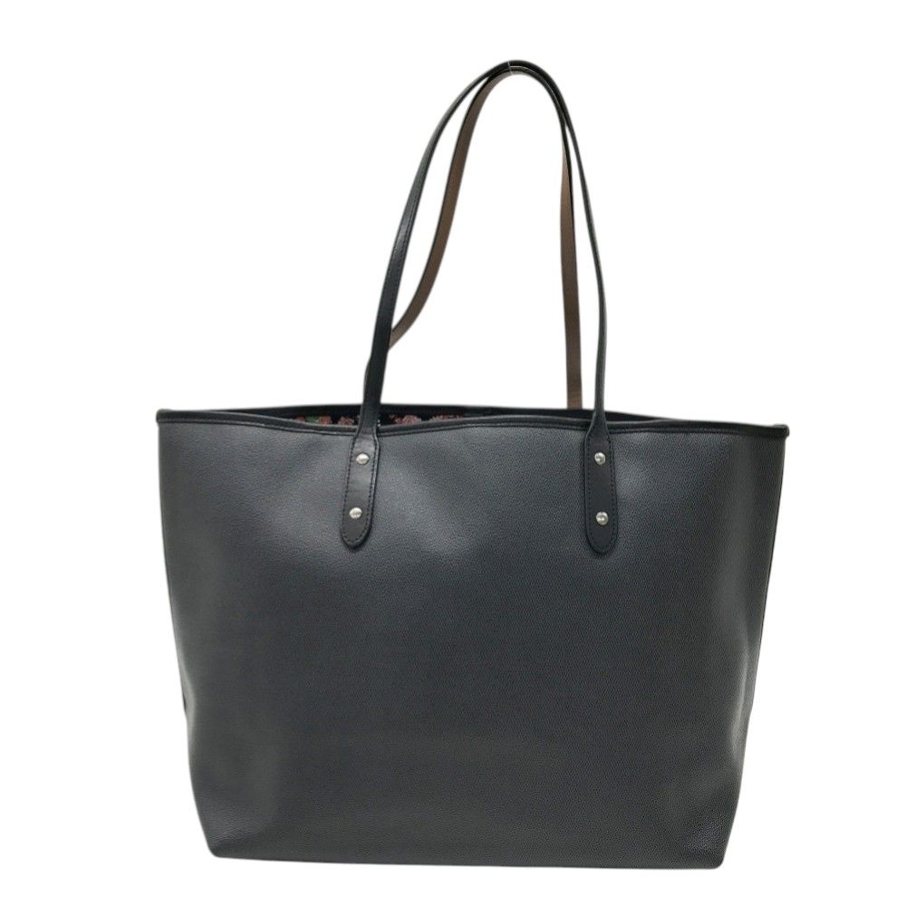 COACH コーチ F57634 レザー トートバッグ ブラック系