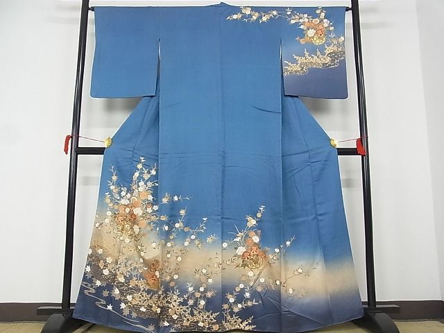 平和屋-こころ店□訪問着 作家物 立波浜松文 暈し染 金彩 正絹 逸品 ...