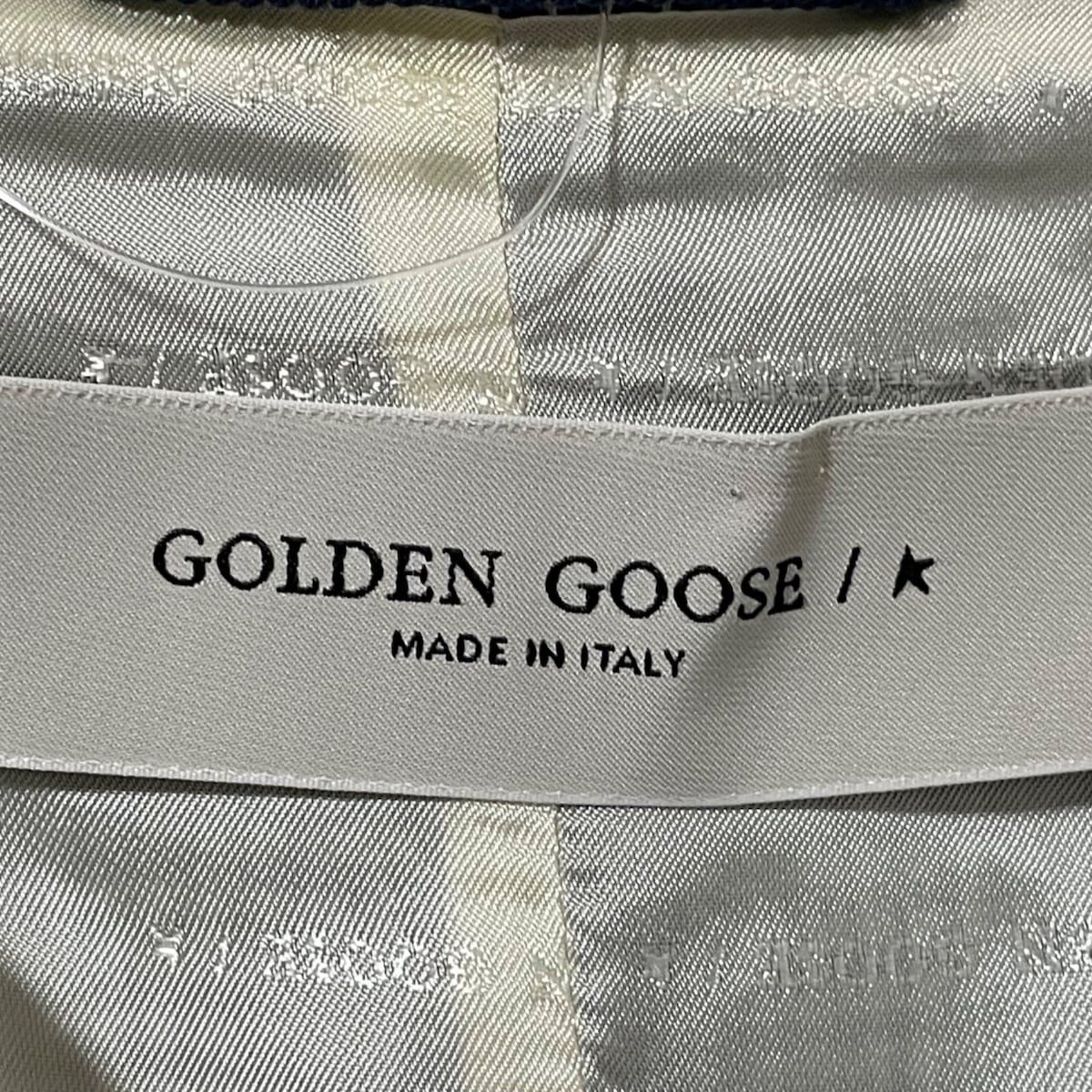 GOLDEN GOOSE ゴールデングース コート サイズ42 L レディース - 黒×白 ノースリーブ 春 秋 GULLKHAN_COM