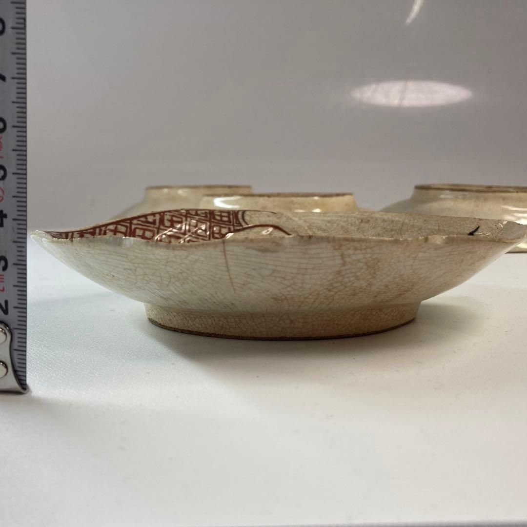 江戸初期　粟田焼　向付5客　幅16.6㎝　本Y5-0515☆トサカオ 江戸初期 粟田焼 向付5客 幅16.6㎝ 本Y5-0515☆トサカオ - メルカリ