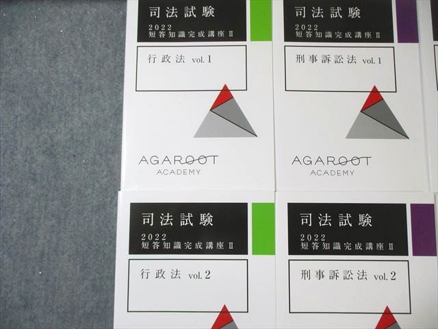 アガルート 司法試験 短答知識完成講座II 行政法/民事訴訟法など 2022