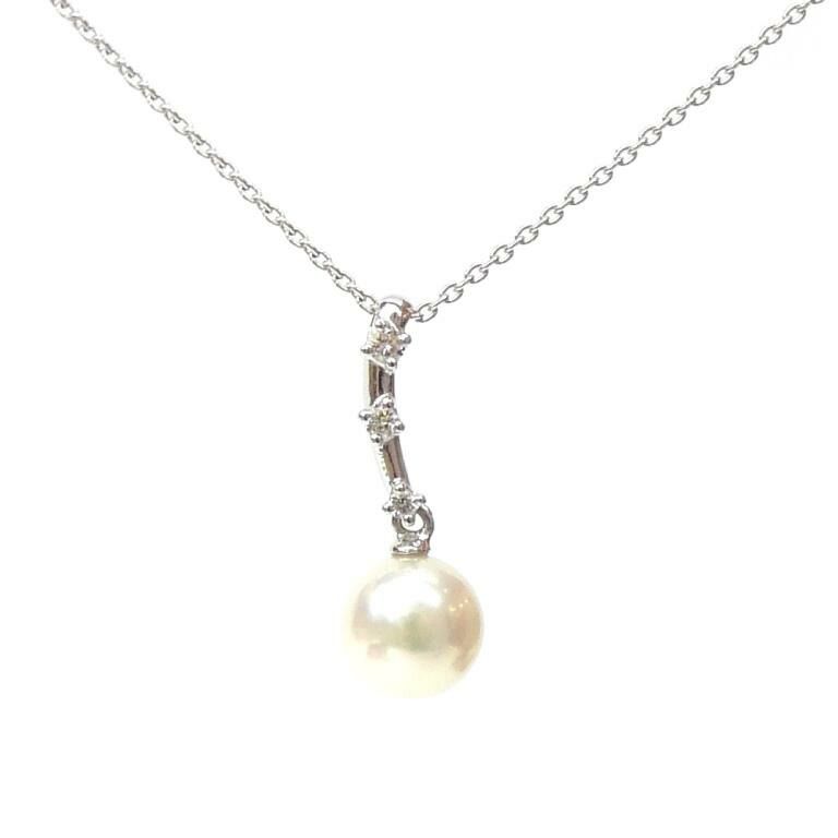 田崎真珠　TASAKI 18金　真珠ダイヤモンド　ペンダント　ネックレス 楽天市場】TASAKI 田崎真珠 ペンダントトップ K18YG リボン 18金