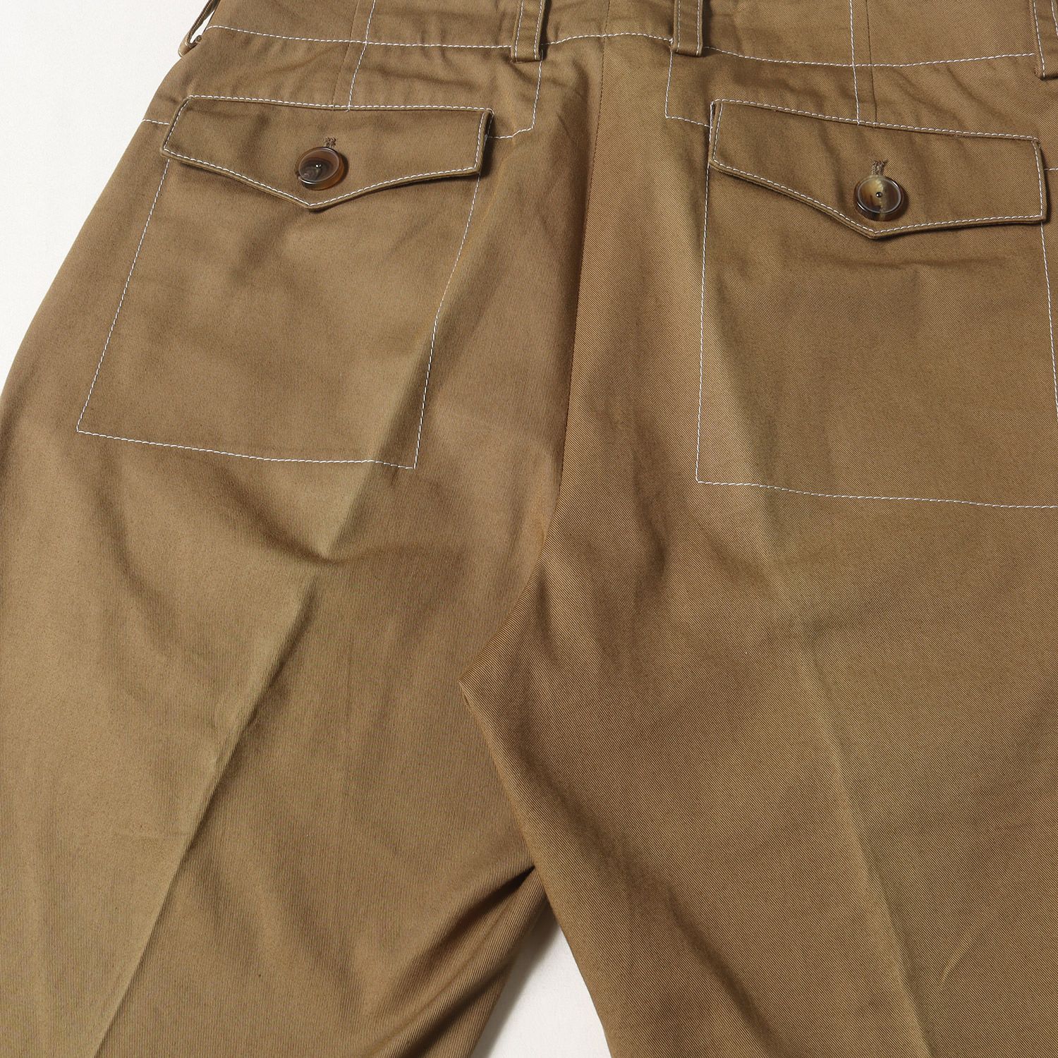 HERMES エルメス パンツ ライトブラウン サイズ:40 | ホワイト