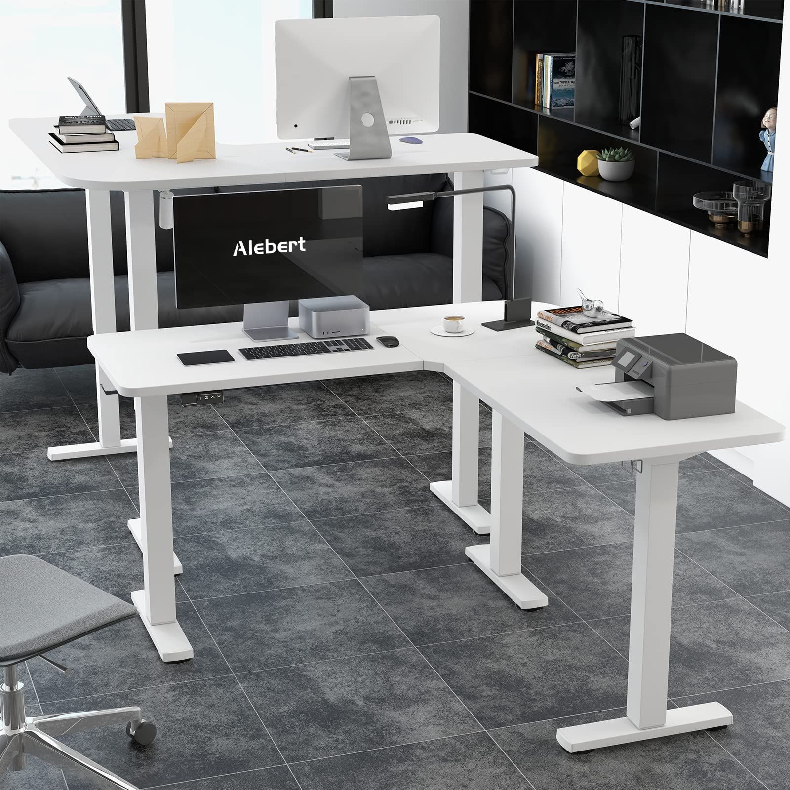 特価■ 電動昇降デスク L字 パソコンデスク 幅150cm スタンディングデスク Amazon | Acrolix電動 l字昇降式デスク 昇降式テーブル