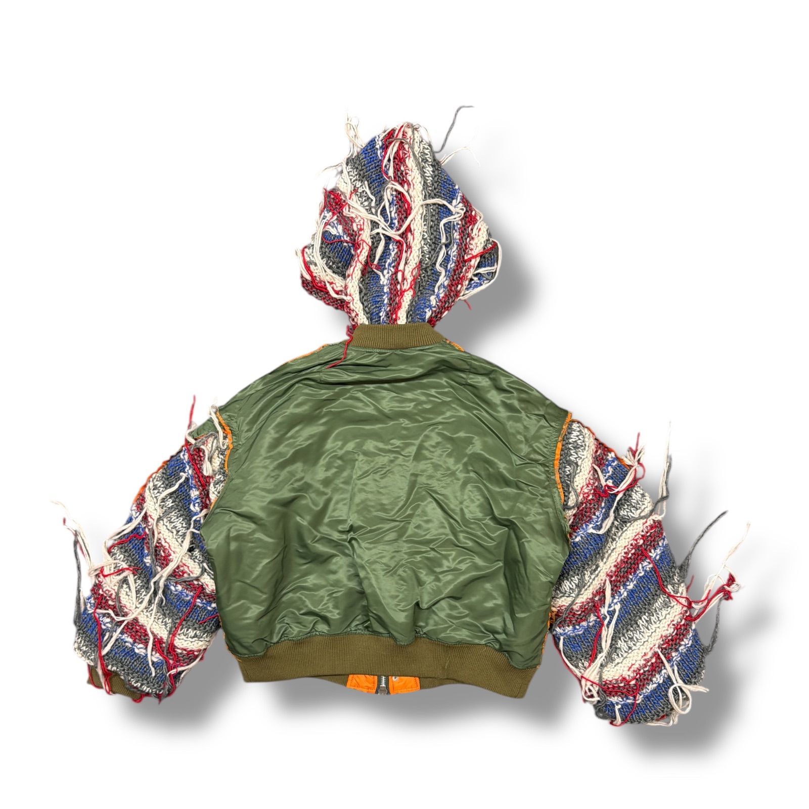 参考上代85800円 未使用品 DISCOVERED 24AW MIX KNIT SLEEVE BLOUSON