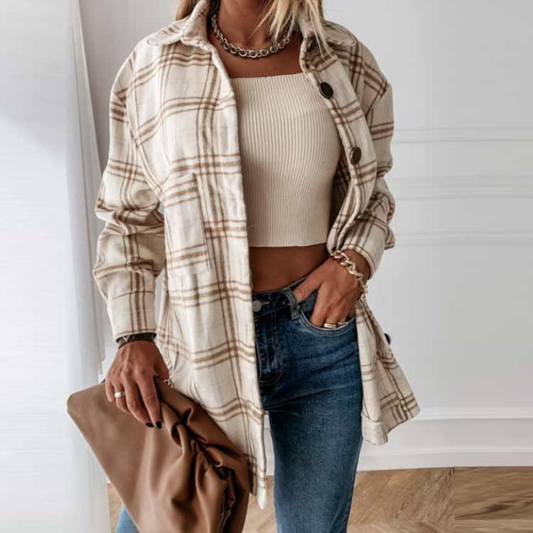 ネルシャツ ロング レディース シャツ チェック柄 シャツ
