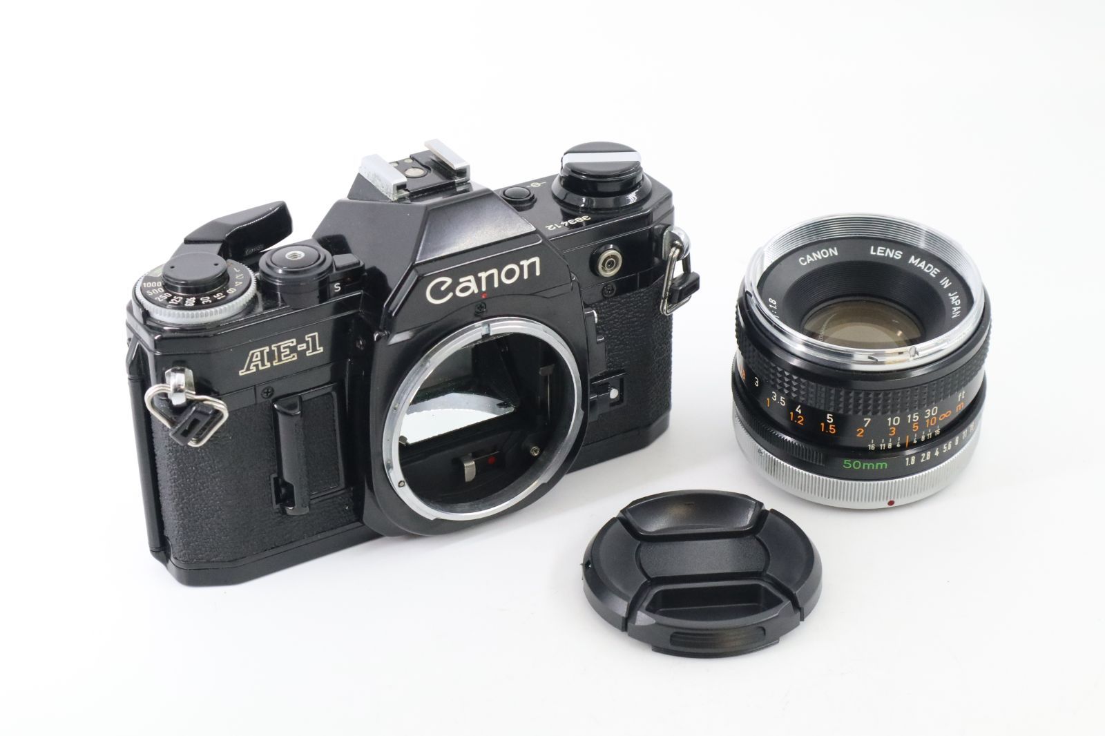 ◆超 上 ◆ キャノン Canon AE-1 Black FD 50mm 1.8 完働品 □iTN070