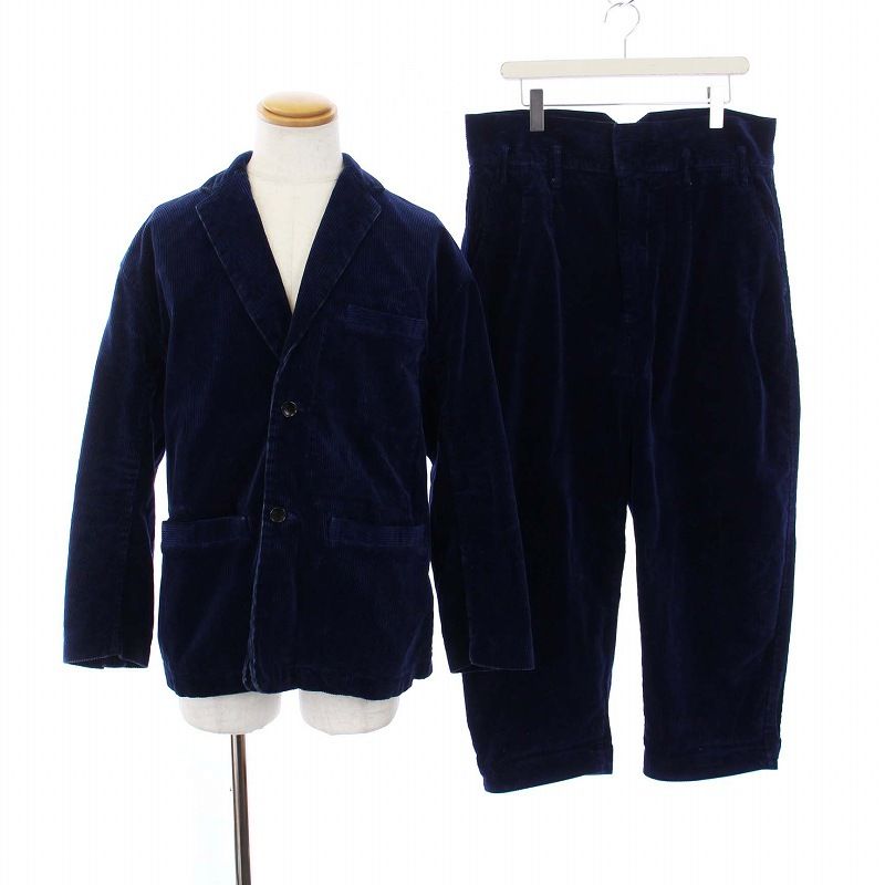 ポータークラシック Porter Classic 19AW CORDUROY CLASSIC PANTS JACKET セットアップ 上下  テーラードジャケット ワイドパンツ コーデュロイ M 紺 ネイビー /KH - メルカリ