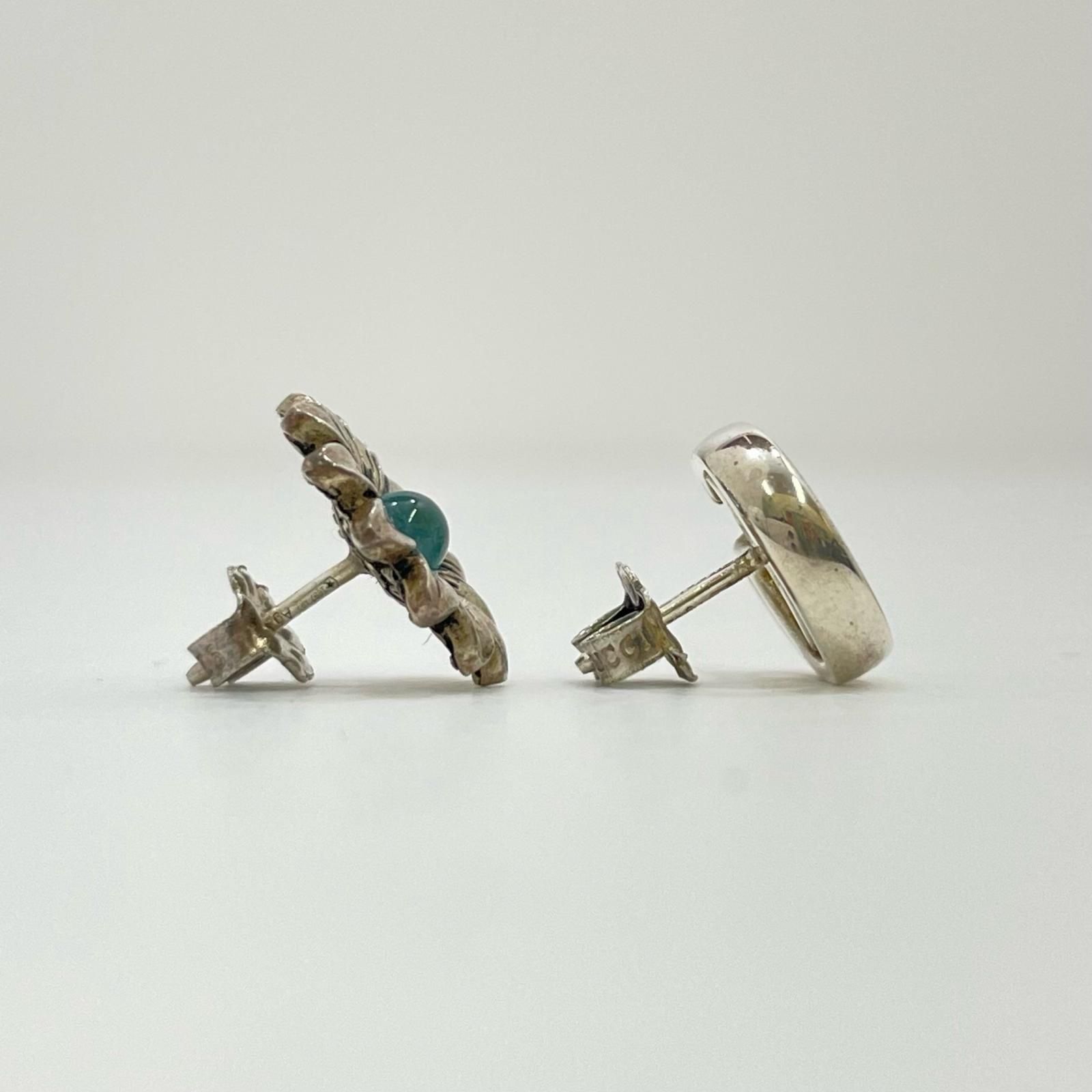 中古】GUCCI | グッチ ダブルG スタッズ ピアス フラワー 527344
