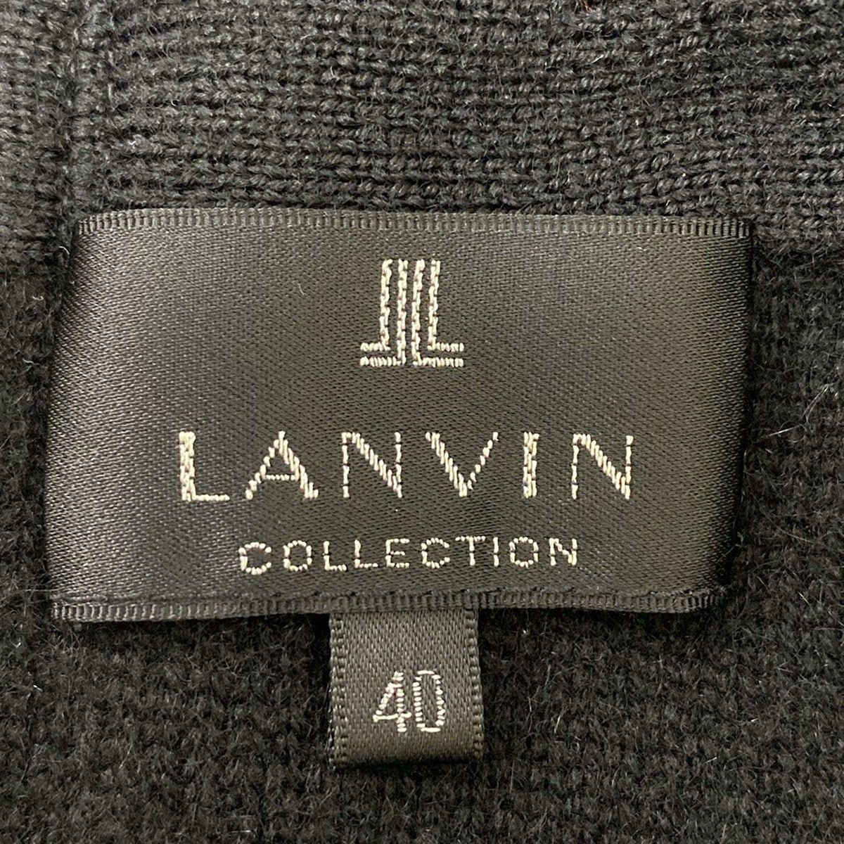 【美品】LANVIN 水色 花モチーフ ニット 40サイズ LANVIN COLLECTION(ランバンコレクション) 長袖セーター サイズ