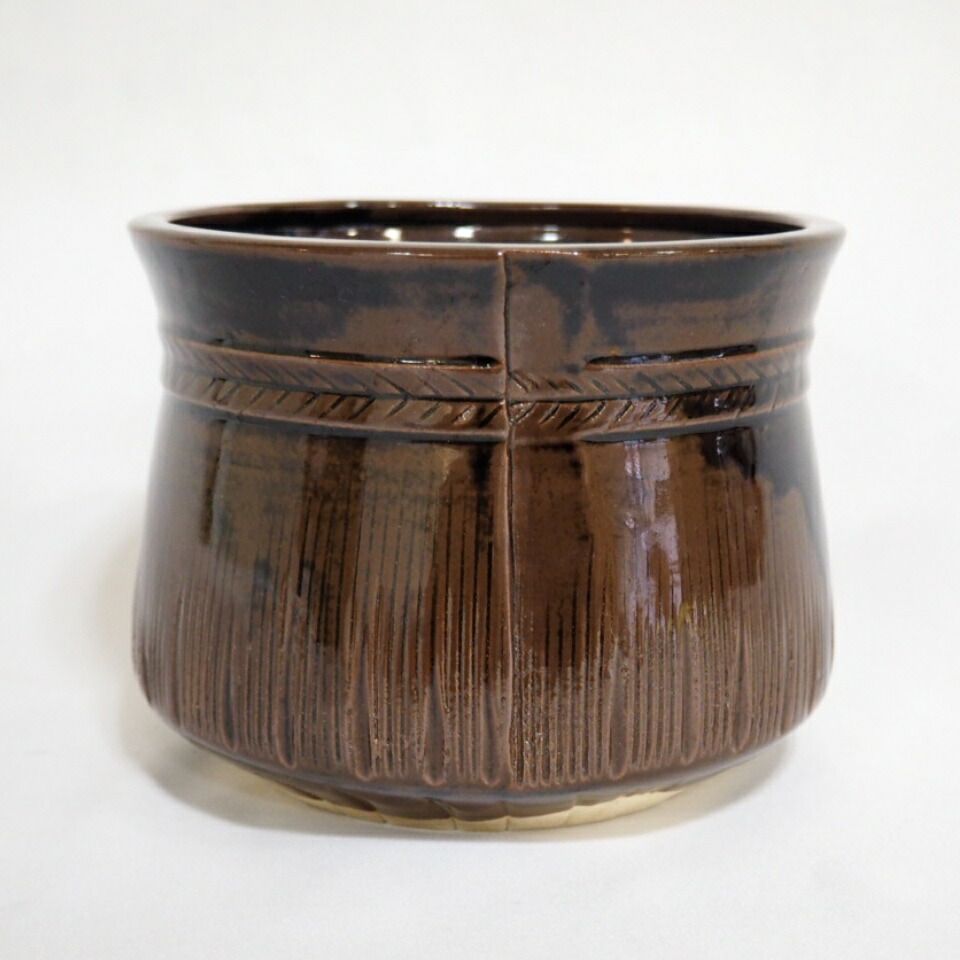 七月の特売品】遠州七窯 近江膳所焼 陽炎園 岩崎新定作 腰ミノ建