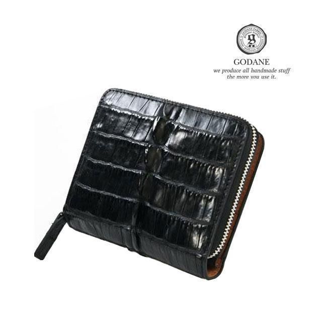 新品】GODANE 天然 カイマン クロコダイル 革 8102 メンズ 財布-