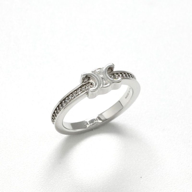 セリーヌ CELINE リング 指輪 シルバー トリオンフ ロゴ ライン  