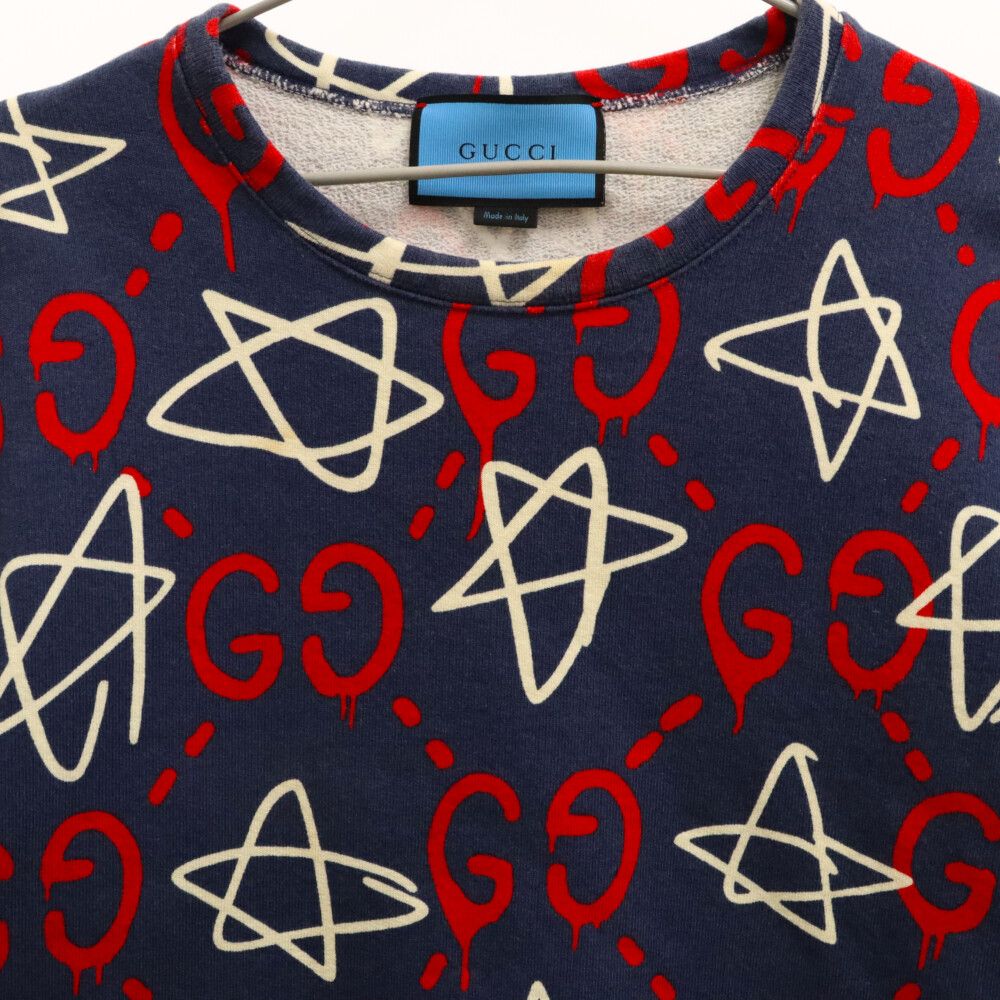 GUCCI ゴースト総柄 クルーネックトレーナー GUCCI (グッチ) GHOST SWEATSHIRT GG ゴースト 総柄 クルー