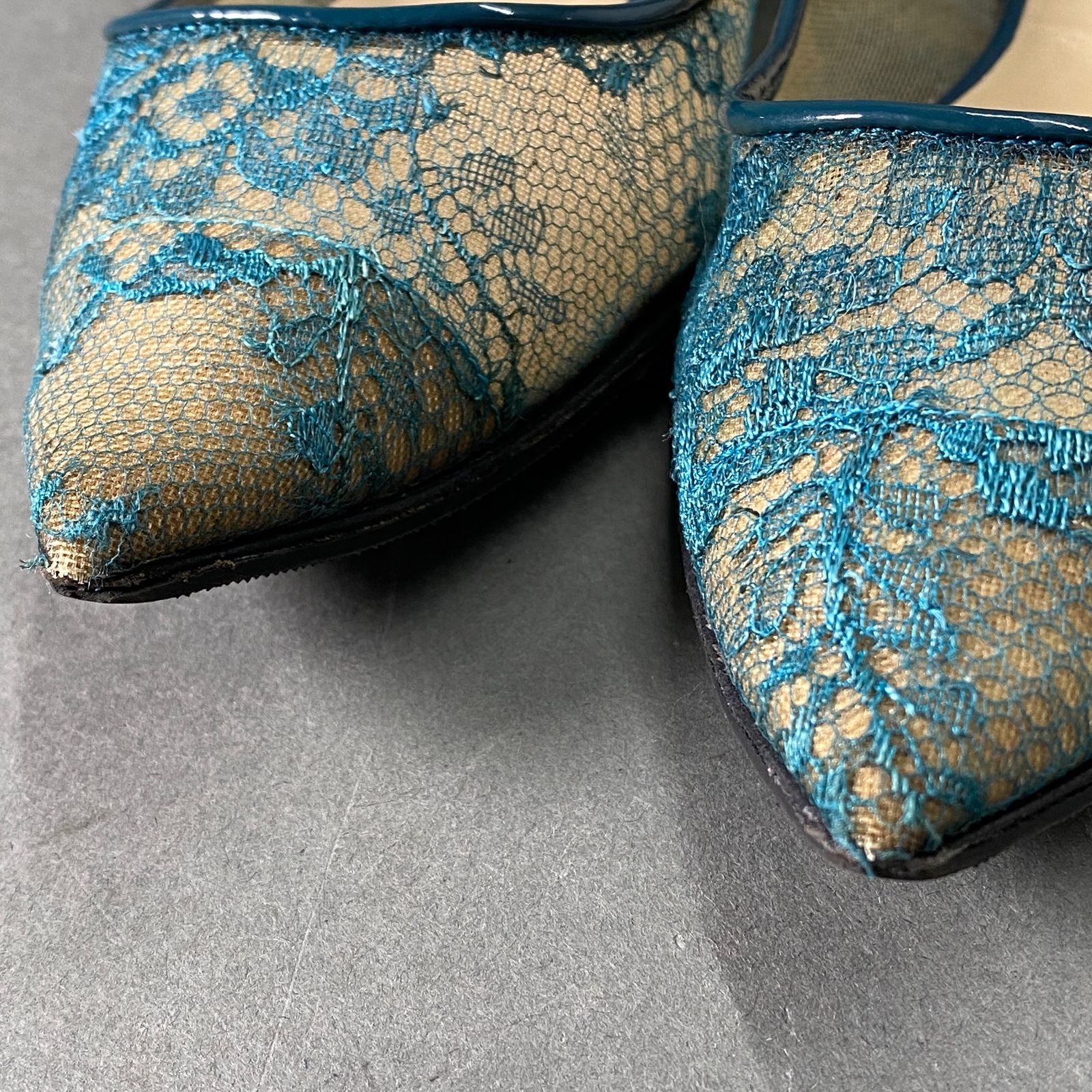 JIMMY CHOOパンプス　バレーシューズ　フラットシューズ 7a26 JIMMY CHOO ジミーチュウ イタリア製 ALINA アリーナ