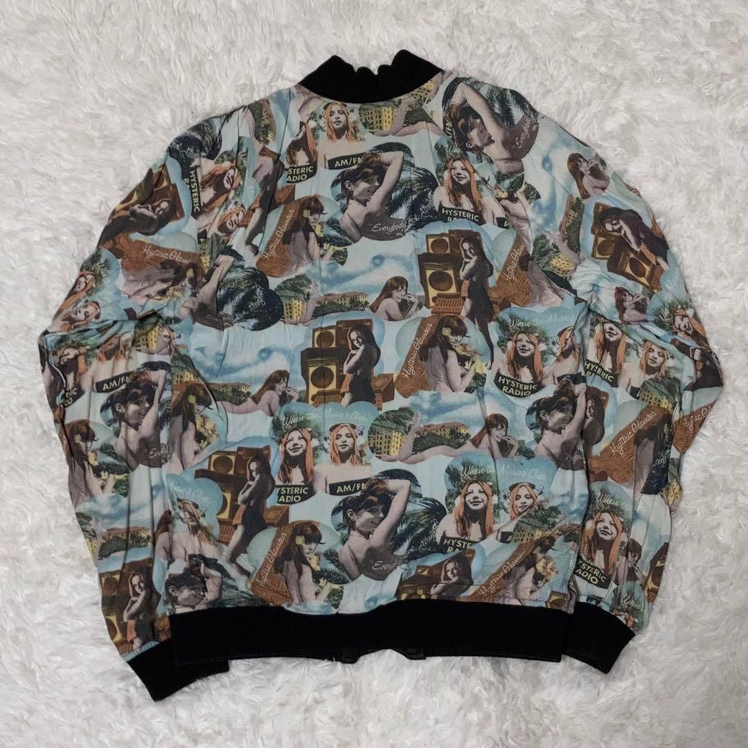 エイブル HYSTERIC GLAMOUR リバーシブル スカジャン XL リバーシブル】ヒステリックグラマー スカジャン 豪華刺繍 総柄