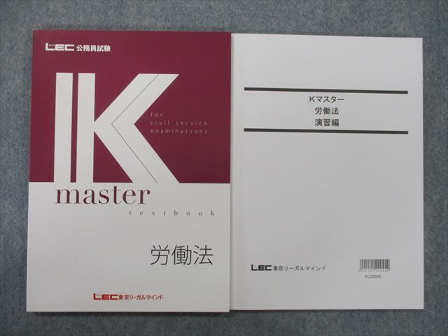 TL25-045 LEC東京リーガルマインド 公務員試験講座 Kマスター 労働法 