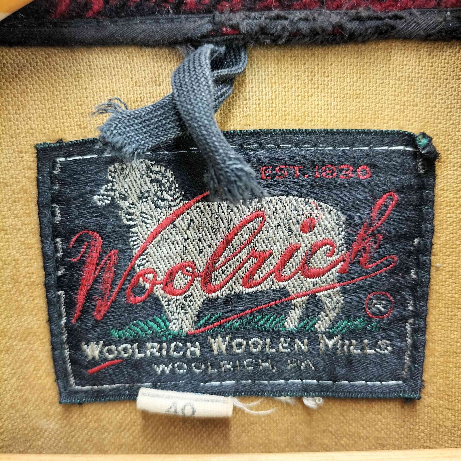 Woolrich 60sマッキーノ ハンティングジャケット　ウール ヴィンテージ Woolrich◇60s/ウールハンティングジャケット/38/ウール/レッド