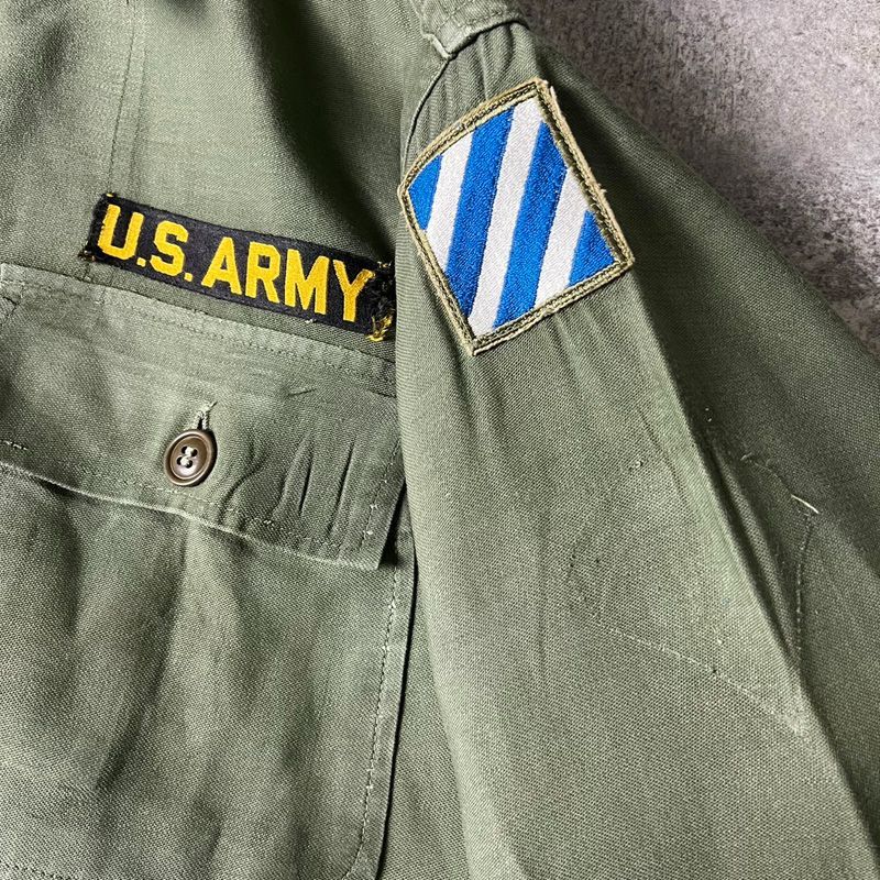 50s US ARMY 米軍実物 OG-107 コットン サテン ユーティリティ