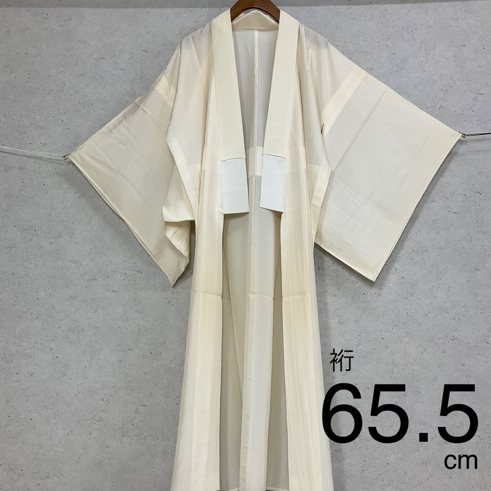 ◆kimono+one◆未使用同然◆夏物◆夏長襦袢◆単衣◆正絹◆駒絽織◆仕付け糸付き◆裄65.5肩丈124.5◆着物帯振袖袋帯礼装成人式結婚式振袖襦袢◆K1007