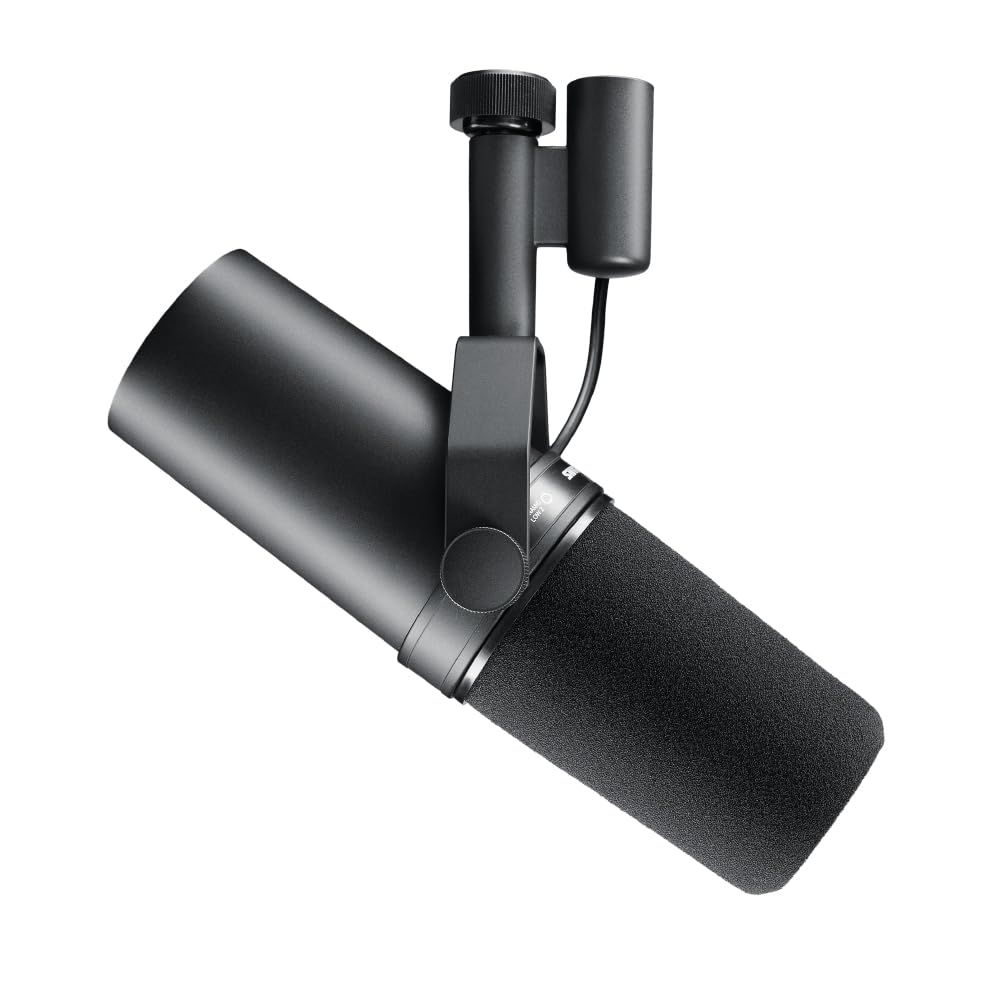 SHURE シュア ダイナミックマイク SM7B カーディオイド 単一指向性 XLR 有線 ノイズ除去 配信 ストリーミング 音声 音楽 演奏 録音 レコーディング YouTube 実況 ゲーム ゲーミング ボーカル ポッドキャスト 単品 SM7B
