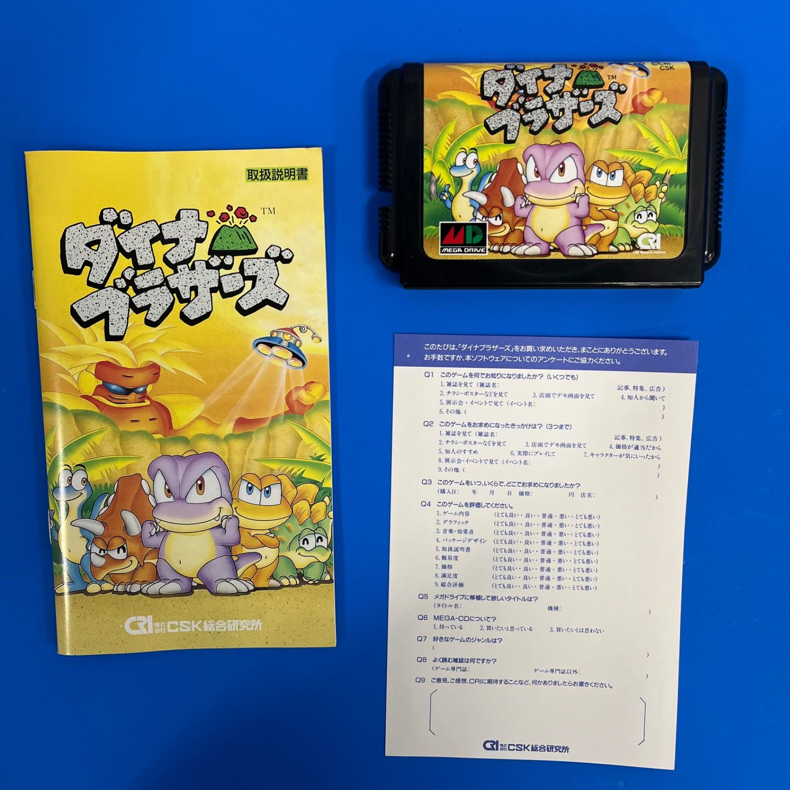 ハガキ・説明書付き】ダイナブラザーズ メガドライブ レトロ