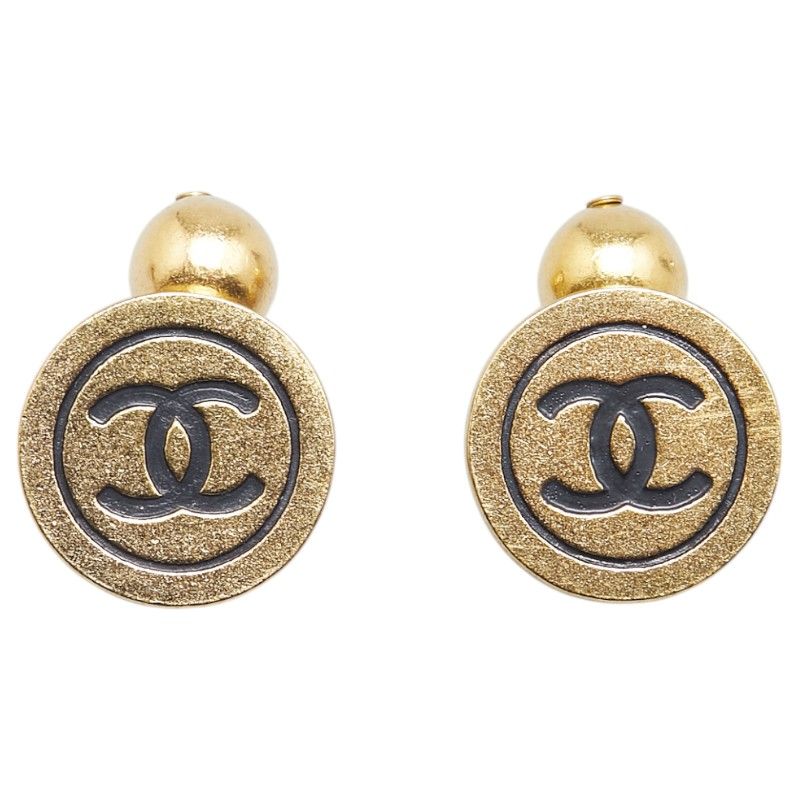 CHANEL カフスボタン ココマーク マトラッセ ゴールド カフリンクス シャネル ヴィンテージ ココマーク カフスボタン カフリンクス