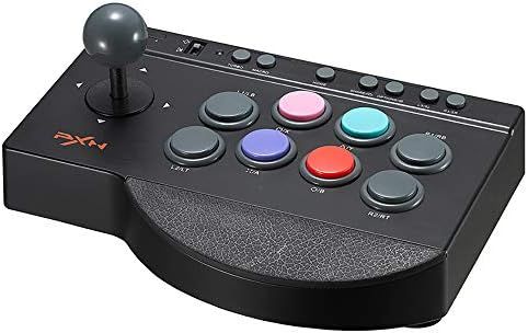 PXN メーカー リアル アーケード コントローラー ジョイスティック アーケードコントローラー ゲーム機対応 格闘士コントローラー ブラック