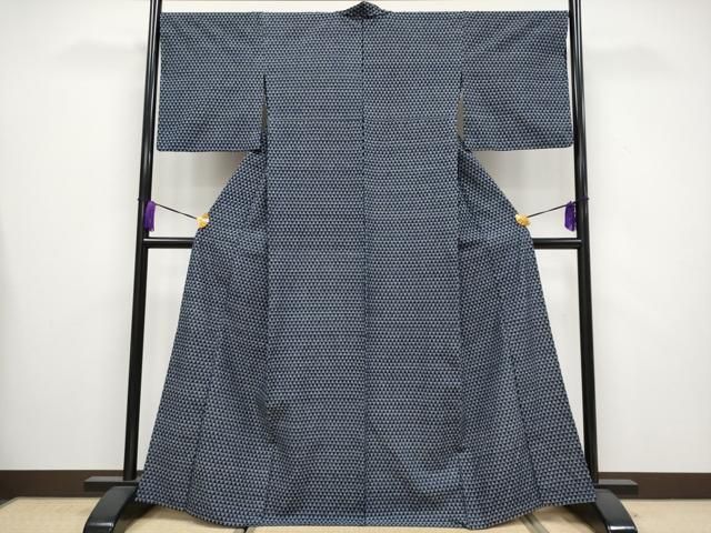 平和屋本店□極上 久留米絣 単衣 鱗文様 綿 逸品 CYAA3567s5 - メルカリ