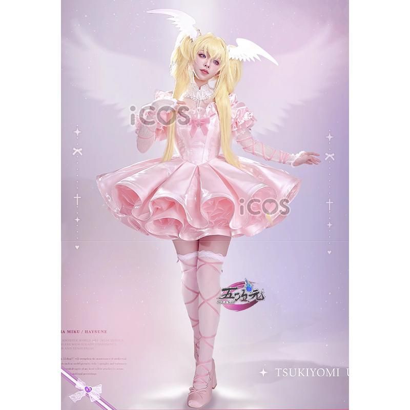 ICOS しゅごキャラ! コスプレ ほしな歌唄 月詠歌唄 天使 Seraphic Charm 衣装 ウィッグ 翼 追加可 ハロウィン ハロウィン