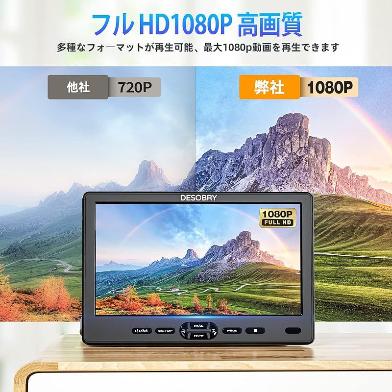DESOBRY ヘッドレストモニター 【2台セット】 10.1インチ スロットイン 