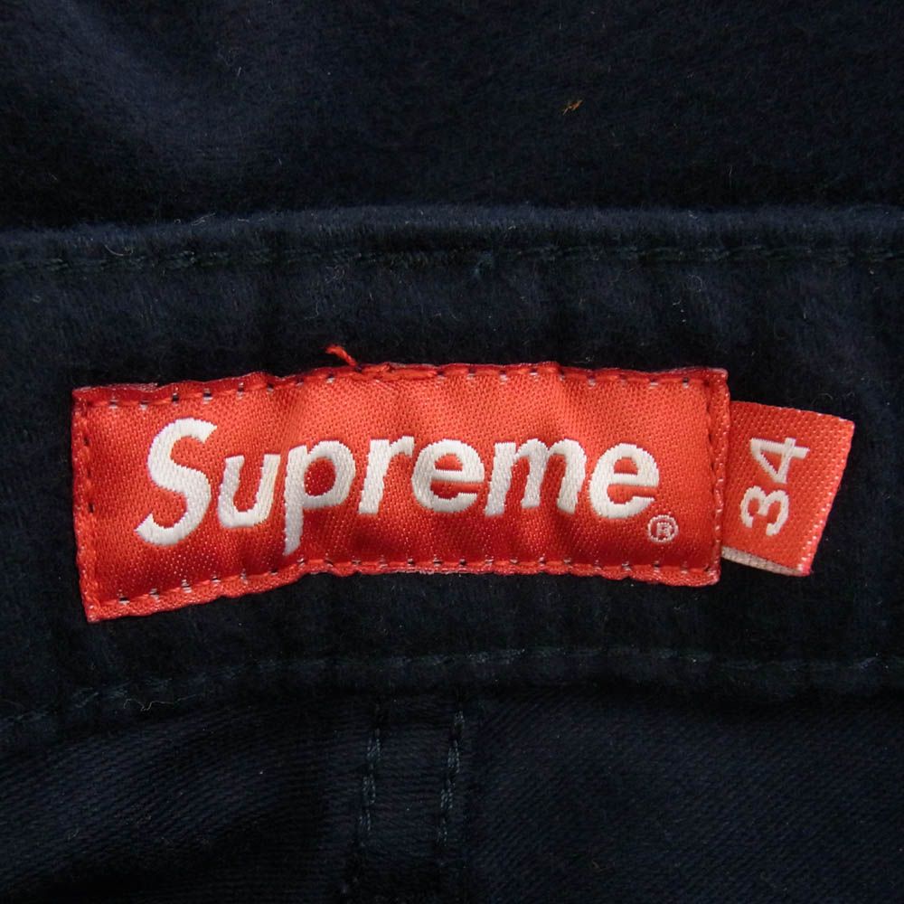 Supreme 11AW ライナー ペイズリー柄 モールスキン Pコート 紺 S Supreme 11AW ライナー ペイズリー柄 モールスキン Pコート 紺 S