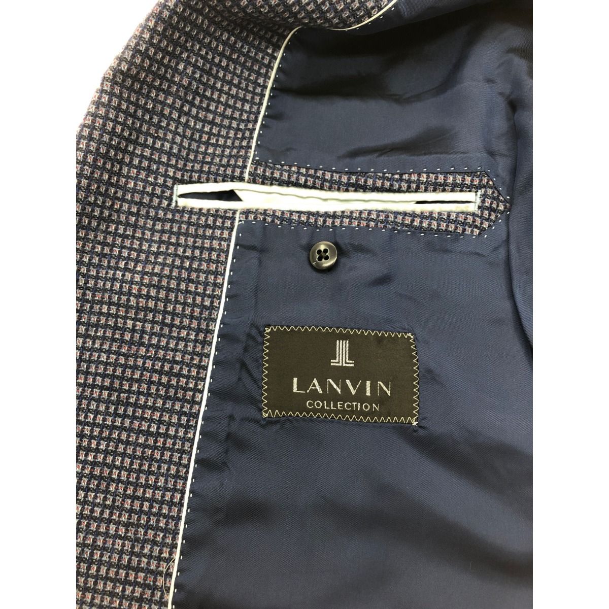 ▽▽LANVIN ランバン メンズ テーラードジャケット ウール カシミア混 