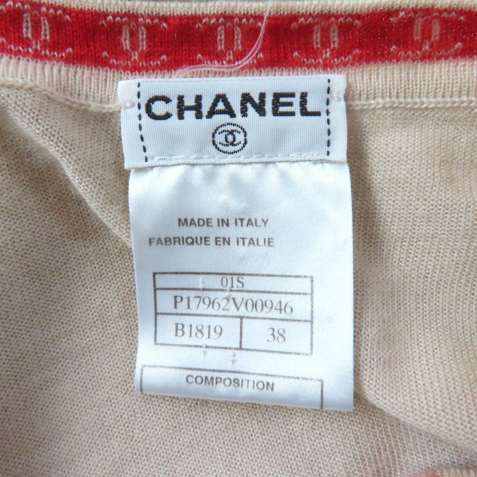 美品☆CHANEL シャネル ヴィンテージ 01S P17962 カシミヤ100