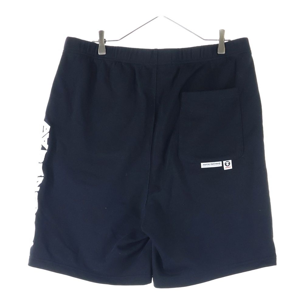 AAPE BY A BATHING APE エーエイプバイアベイシングエイプ AAPE NOW SWEAT SHORTS エイプ ナウ エンブロイダリー スウェット ショーツ ハーフパンツ AAPSPMB676XXO ブラック