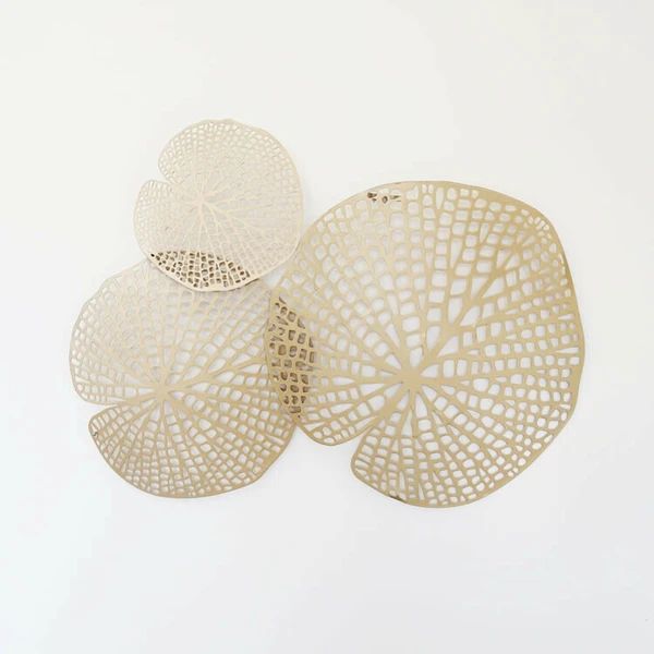 ゴールド 蓮 ウォールアートパネル 壁掛け 壁飾り